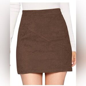 Suede Pencil Skirt